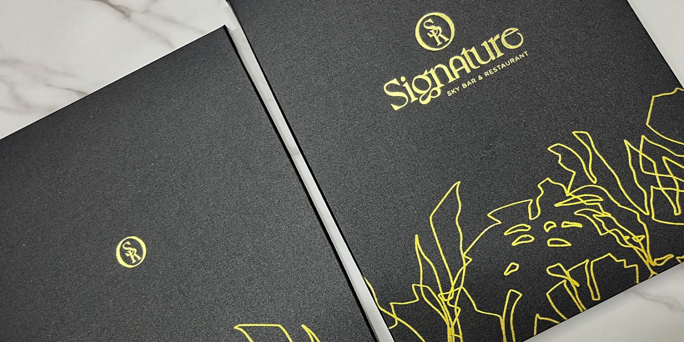 signature menu cover